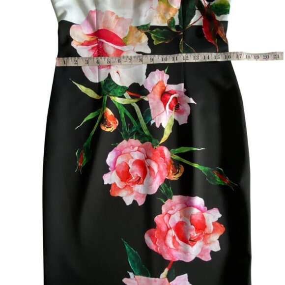 Joseph Ribkoff knee Length Floral Sheath Dress 10 - Picture 8 of 13